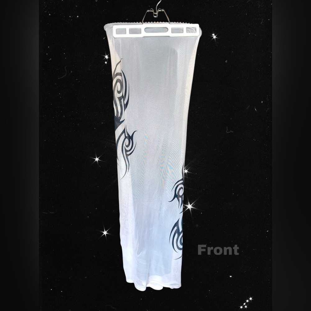 HAVOC CULT TRIBAL TUBE DRESS – White/Black XS (Fits S)